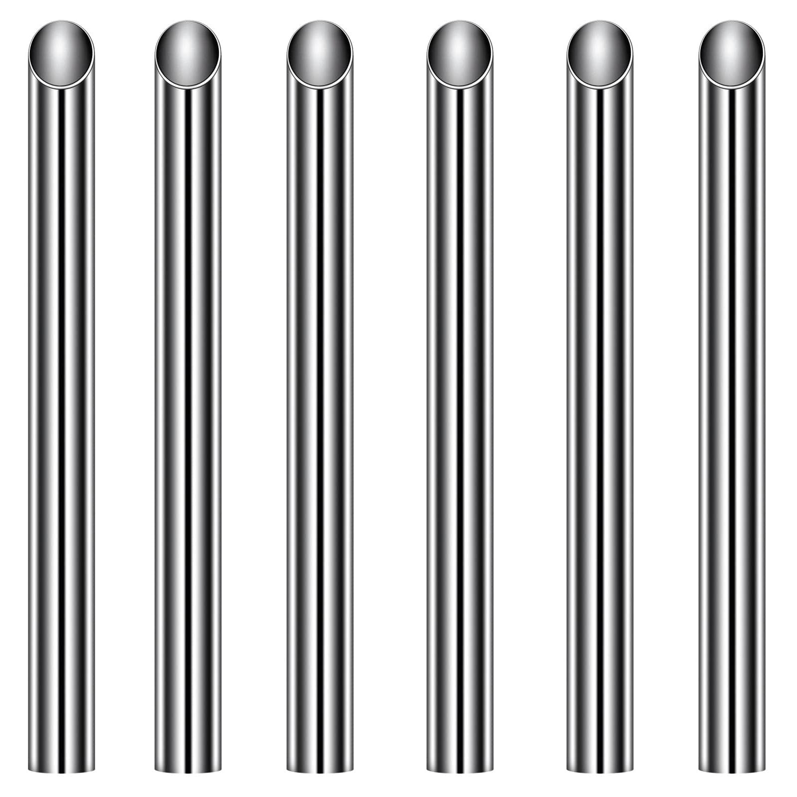 CHUANCI 361L Surgical Steel Piercing Receiver Piercing Needle Receiving Tube Body Jewelry Holding Tattoo Supplies Microblading Tools (6PCS 5mm(4g))