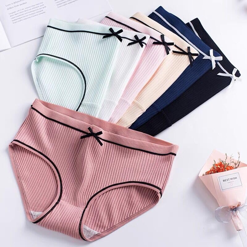 Image of Women Cotton Hipster Panty Combo | Soft Stretchable Breathable Underwear | Mid Waist Comfortable Ladies Briefs