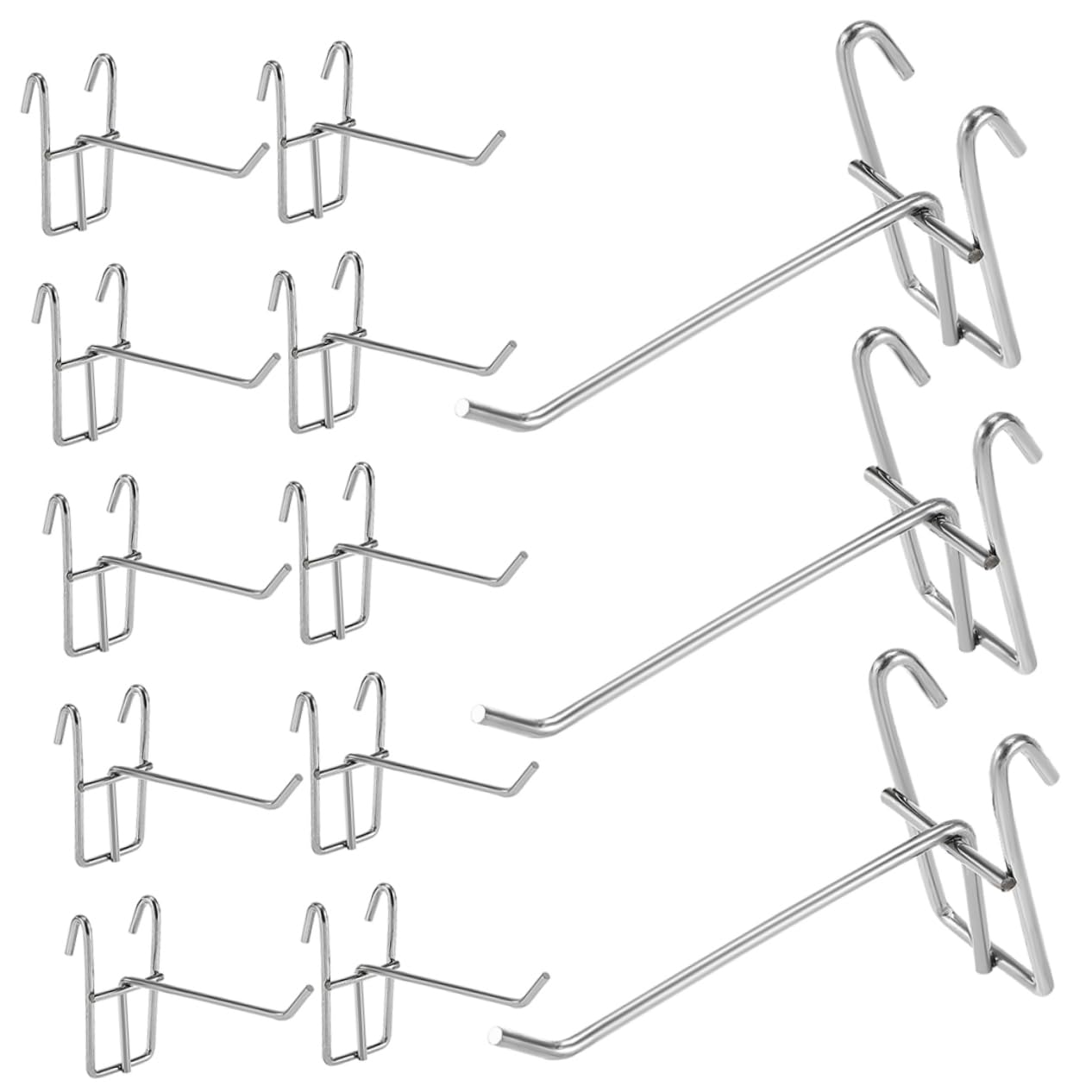 HAWILLOSCH 40pcs Panel Hooks Garage Wall Panels Wire Shelving Hooks Iron Material Grid Wall Hook for Display