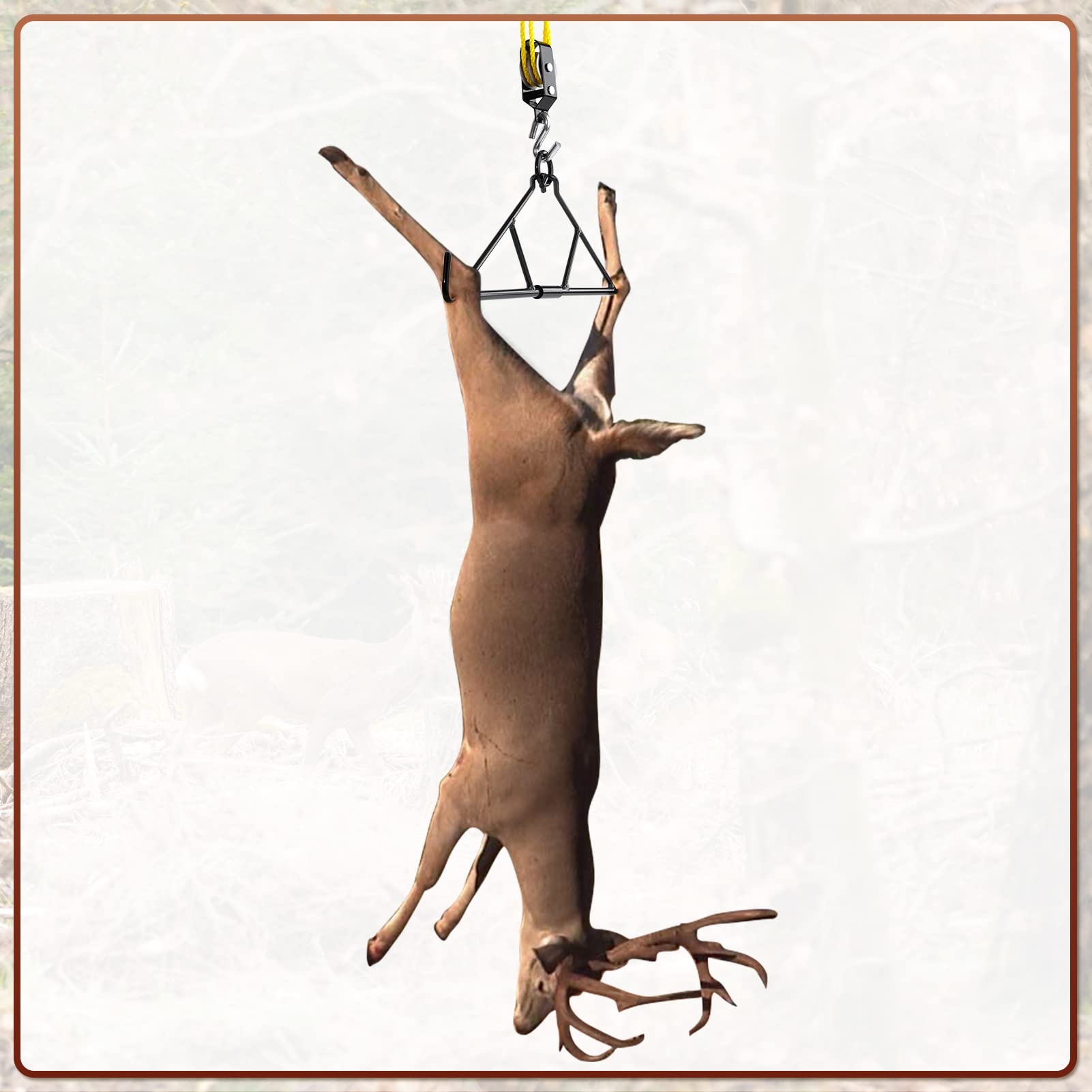 GearOZ Deer Hanger Deer Hoist Pulley Lift System with Gambrel, Hunting Game Hanging Kit, Max to