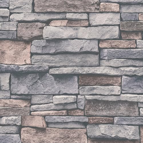 Galerie BB51132 The Bricks and More Silver Grey Sandstone Splendour Motif Wallpaper