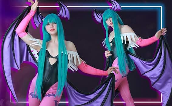 【葵】ヴァンパイアセイバー　モリガン　コスプレ　衣装　マラボーなし VSモリガン コスチュームセット [ヴァンパイアセイヴァー
