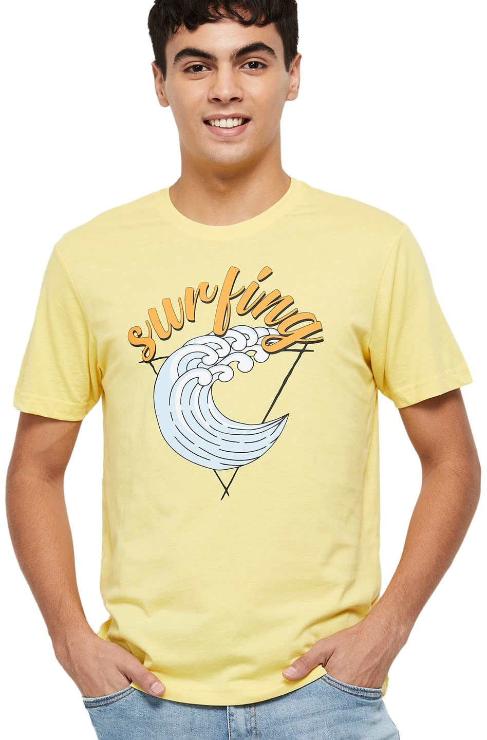 Max Men's Printed Crew Neck T-Shirt