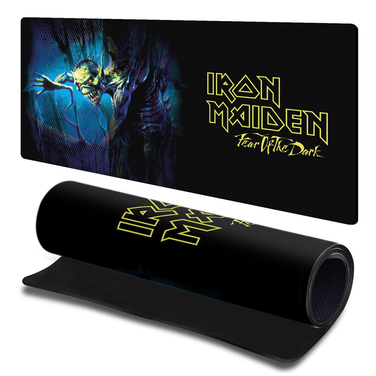 Head Case Designs Officially Licensed Iron Maiden Fear Of The Dark Graphic Art 23.62 x 11.81 x 0.12 inches (600 x 300 mm) - L Gaming Office Desk PC Keyboard Mouse Mat Pad