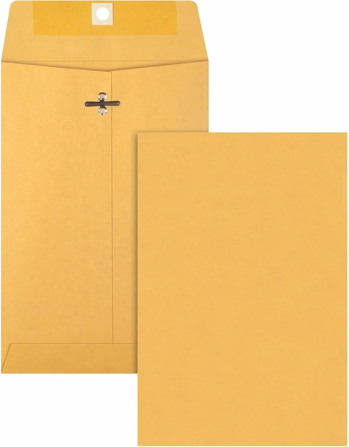 Heavy Duty Clasp Envelopes, 6" x 9", Brown Kraft 10 Envelopes Office Products