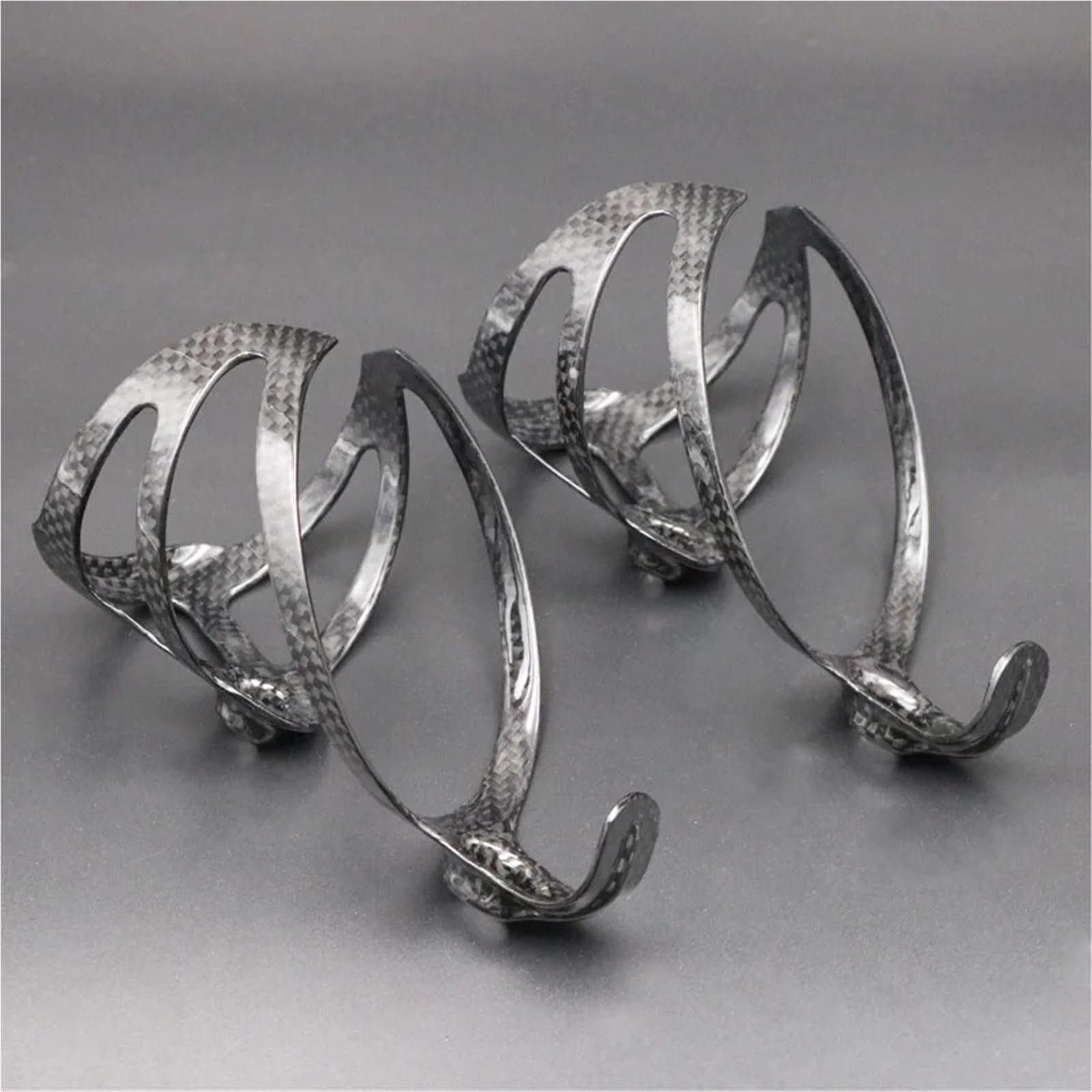 Portaborraccia bici effetto carbonio Portabottiglie da bicicletta in fibra super leggera strada/mountain bike, ciclismo, portaborracce, opaco lucido(3K GLOSS 2PCS)