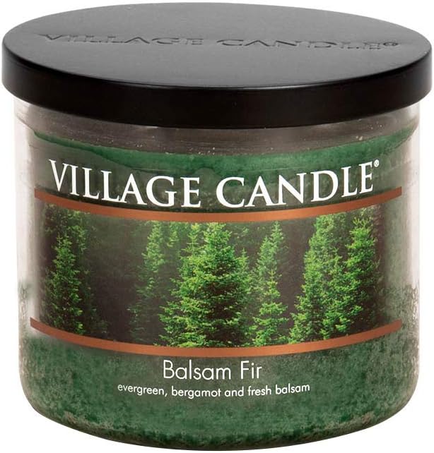 Balsam Fir Medium Bowl Scented Candle, 14 oz, Green