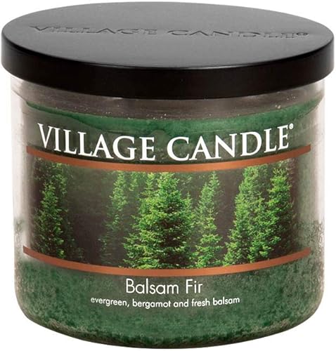 Vista 6 de Village Candle Balsam Fir - Tarro de vidrio grande, vela perfumada, 19 onzas, verde