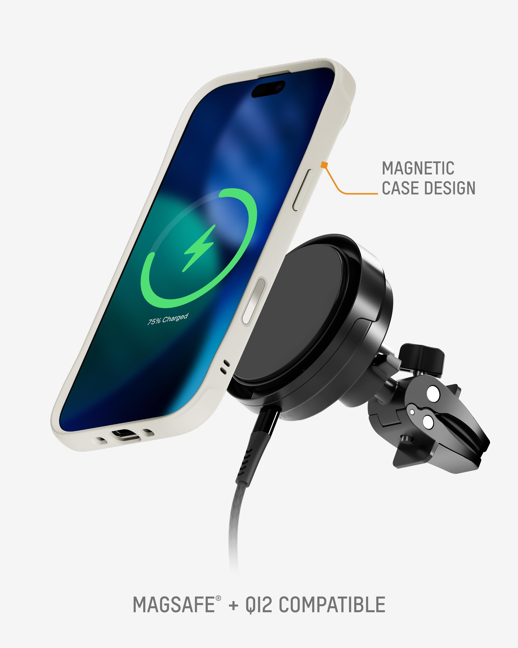 Mous Etui na telefon 6,6-calowe etui MagSafe kompatybilne - Limitless 6.0 - Piaskowy - Odporny na wstrząsy futerał ochronny