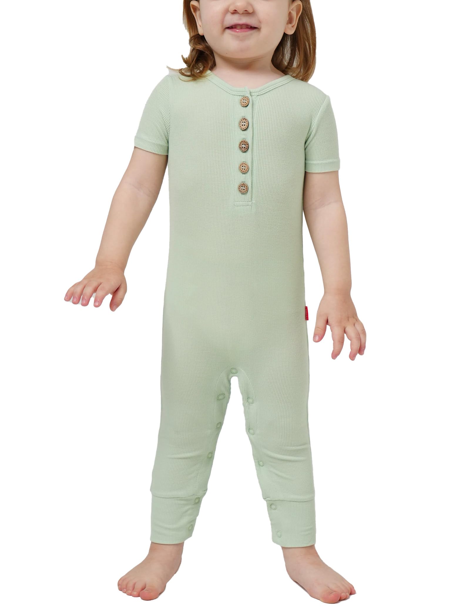 EASWEET Baby Romper Boys and Girls Bamboo Viscose Short Sleeve Jumpsuit One Piece Footless Summer Outfit