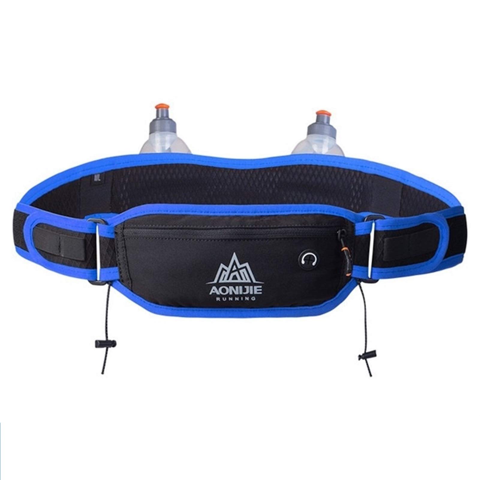 Marathon Jogging Cyclisme Course à Pied Hydratation Ceinture Taille Sac Pochette Paquet de Fanny Phone Holder for 170ml Bouteilles d'eau Ceinture Running (Color : ML Black Blue)