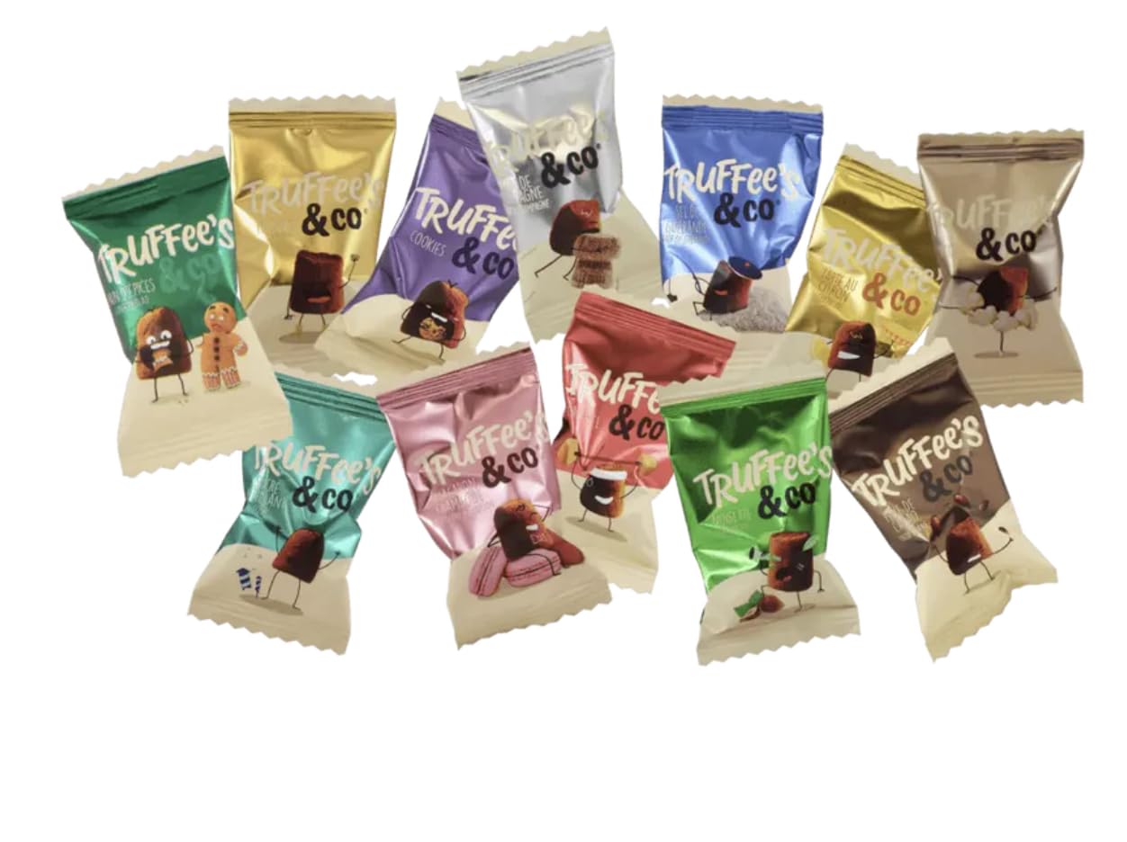 WOW Chocolao! - Truffee's & Co - Einzeln verpackte, mit Kakao bestäubte Schokoladentrüffel (2.6 KG)