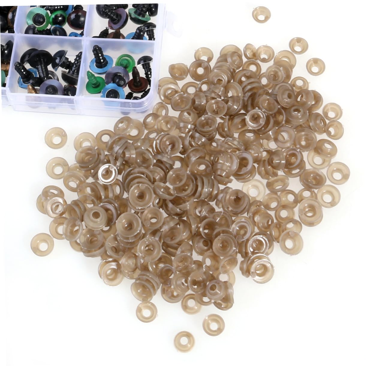 EXCEART 450piezas Ojos De Seguridad Plásticos Arandelas para Muñecas y Peluches Surtido De para Manualidades