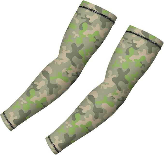 Camouflage Paint Camo Arm Sleeves for Youth Lightweight