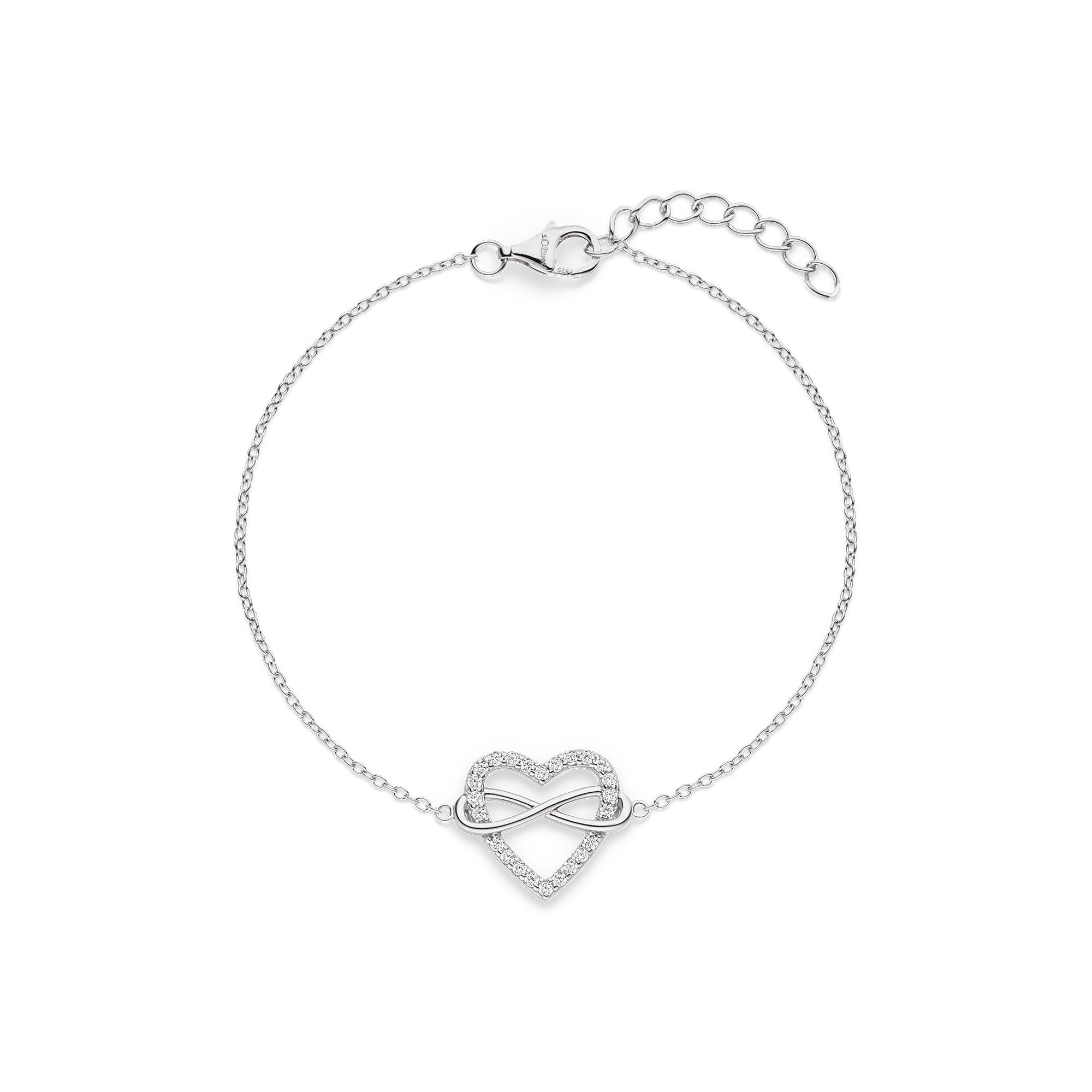 s.Oliver Damen Schmuck – Halsketten und Armbänder aus 925 Silber mit Herz-Infinity Design – Alltagstauglich, Elegant & Zeitlos – Perfekte Geschenkidee