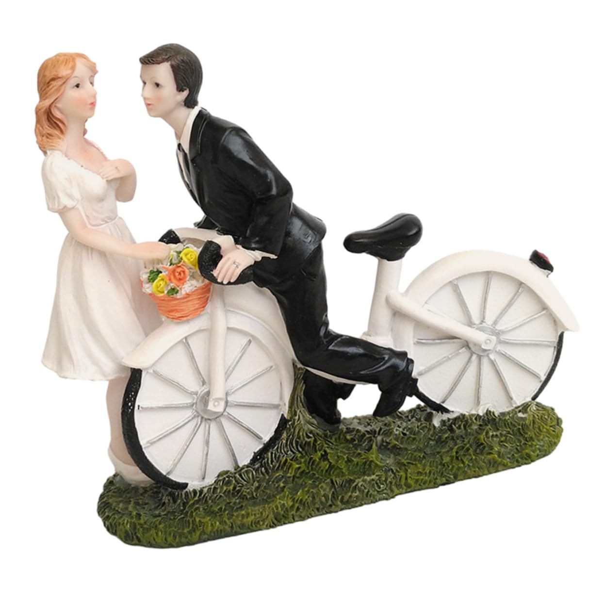 PRETYZOOM 3St Kuchenpuppe hochzeitsfiguren wedding Hochzeitsgeschenkidee wedding favours Hochzeitstorte Topper figur braut und bräutigam Hochzeitsdekoration aus Harz zartes Kuchendekor