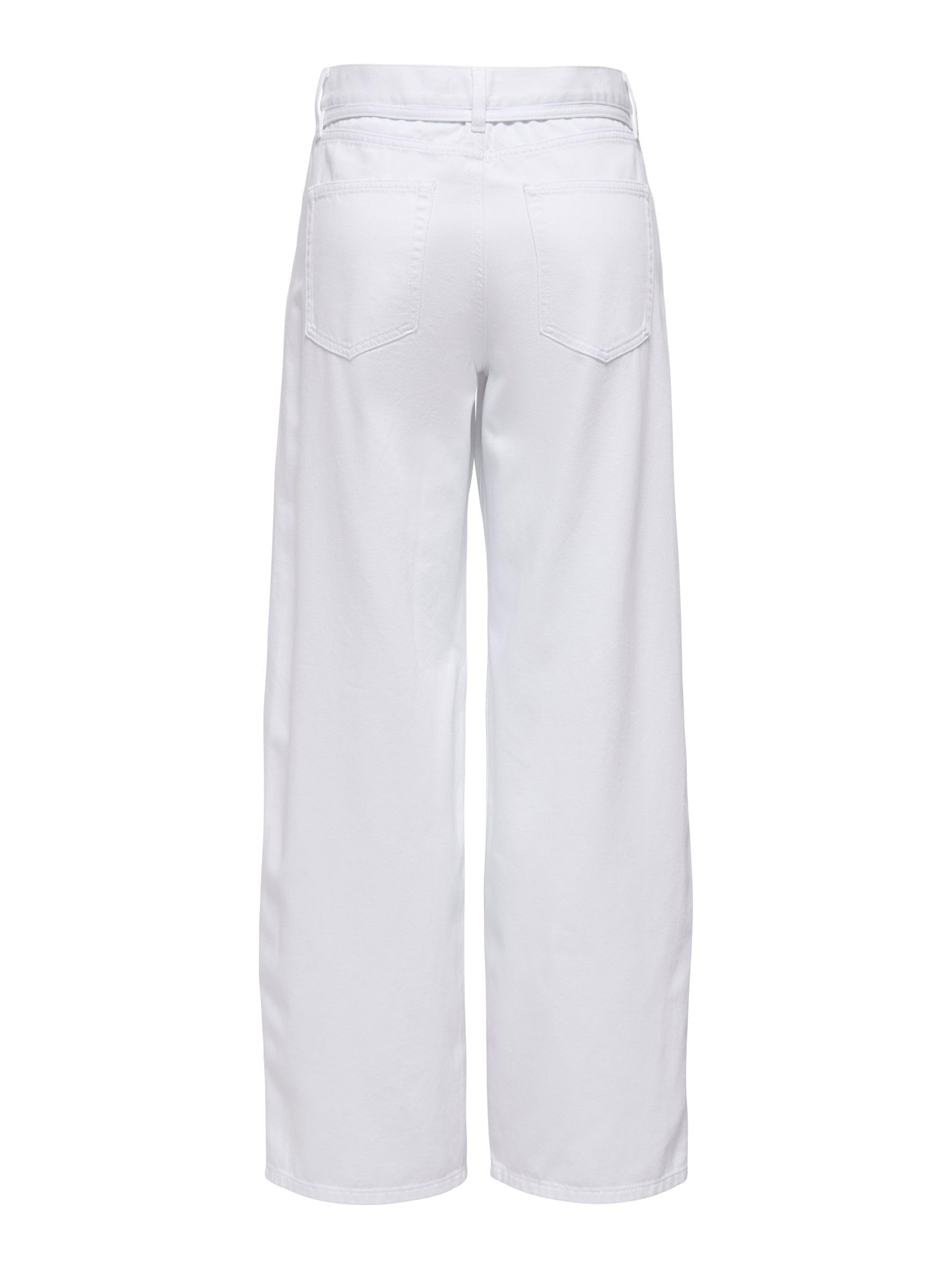 Only Straight-Jeans ONLGIANNA MW STRAIGHT DOT211 DNM NOOS mit Bindegürtel – Bild 3