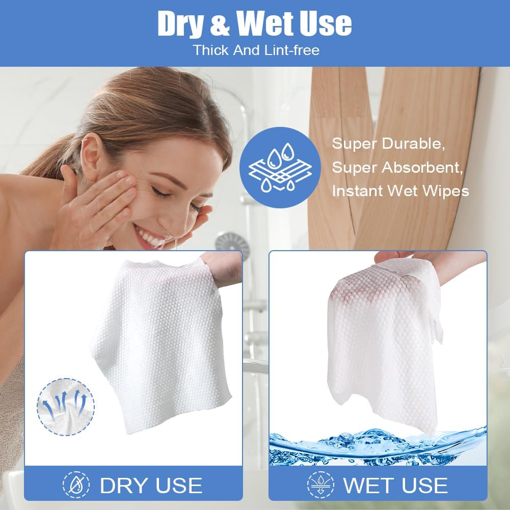 LOPHE Disposable Face Towels, Cleansing Towels,Skin Care and Makeup Removal Wipes - Image 4