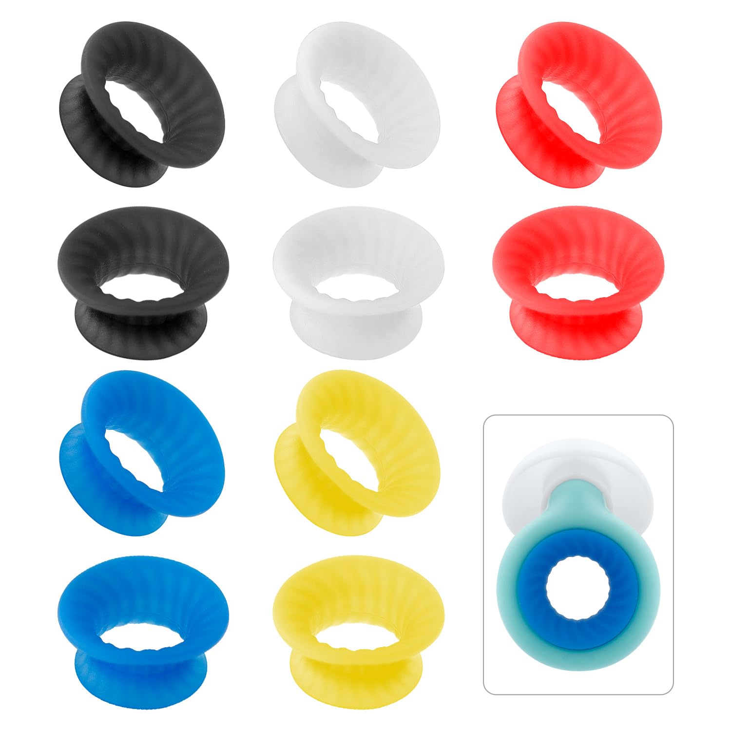 10pcs Mute Style Pack for Loop Earplugs, for Loop Mute Style Pack for Loop Earplugs Daily Control Bundle for Loop Earplugs (5 Colors)