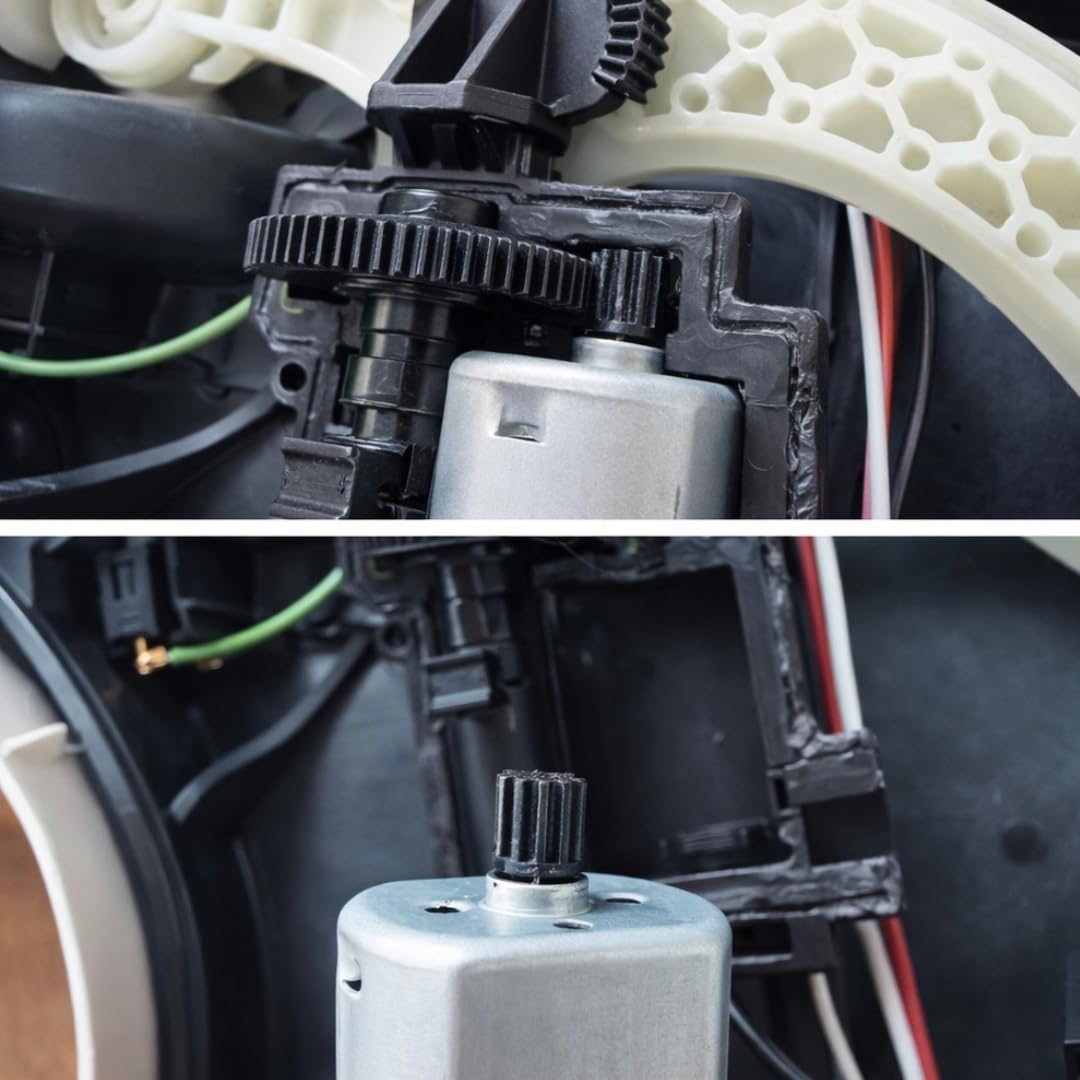 Ritzel Set passend für Thermomix TM5 TM6 – 2 Stück Verriegelungsmotor Zahnräder aus strapazierfähigem ASA, Ersatzritzel für Fehler C153 C148 C142, inkl. Fett und Kabelbinder