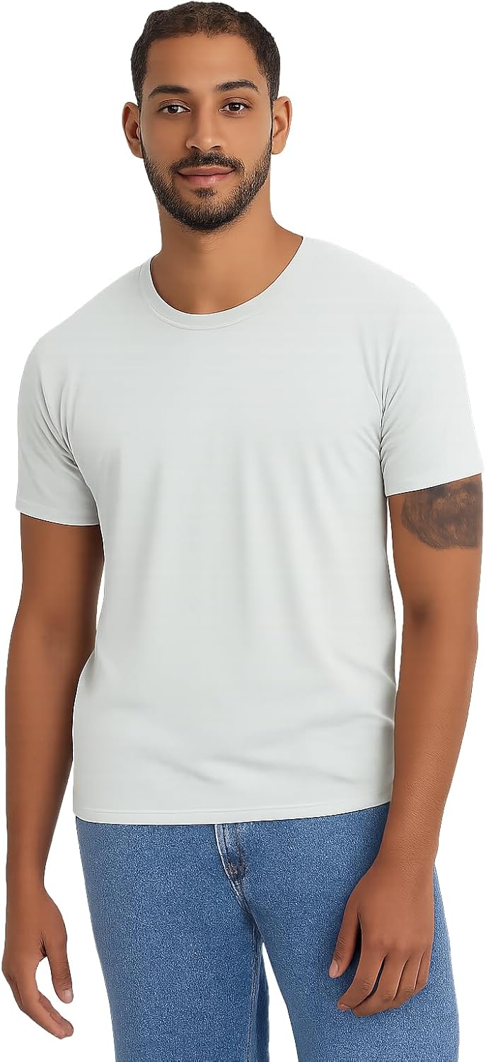 Alternative Men's Shirt, Modal Short Sleeve Tri-Blend Crewneck Tee - Image 2