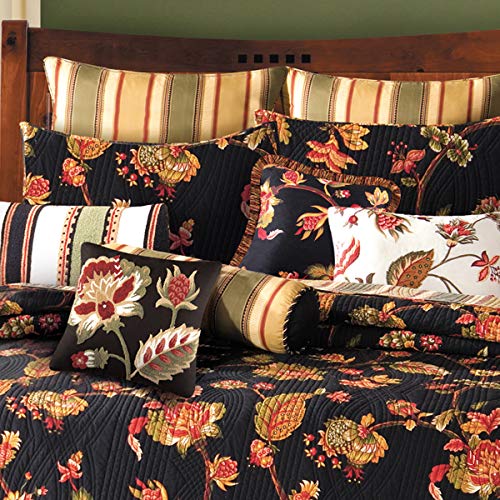 C&F Home Kingston King Quilt 100% Cotton Lightweight Machine Washable Reversible Bedspread Coverlet King Black