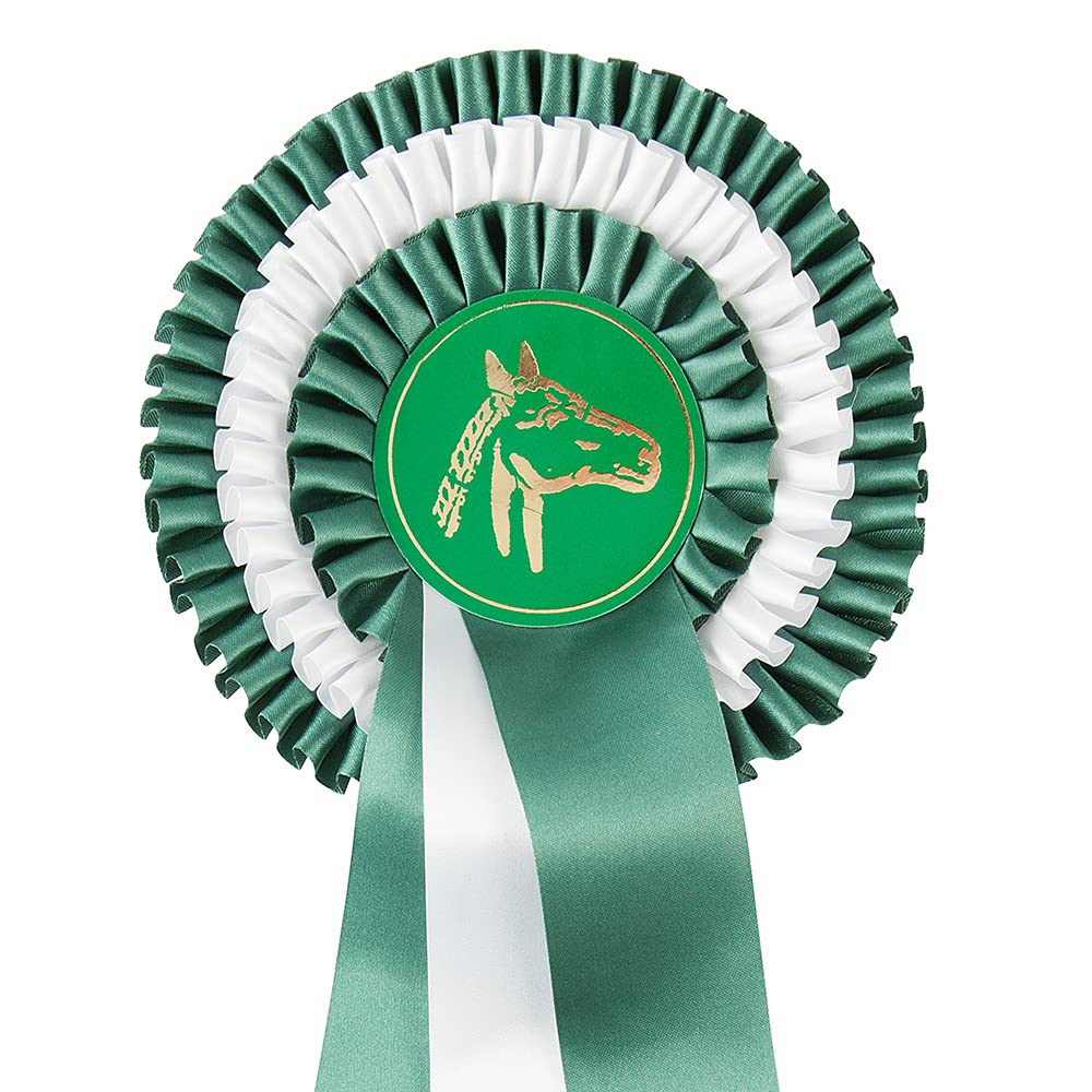 PFIFF Tournament Bow Premium 3-Way Rosette, Green, ?18 x 21 x 8 cm