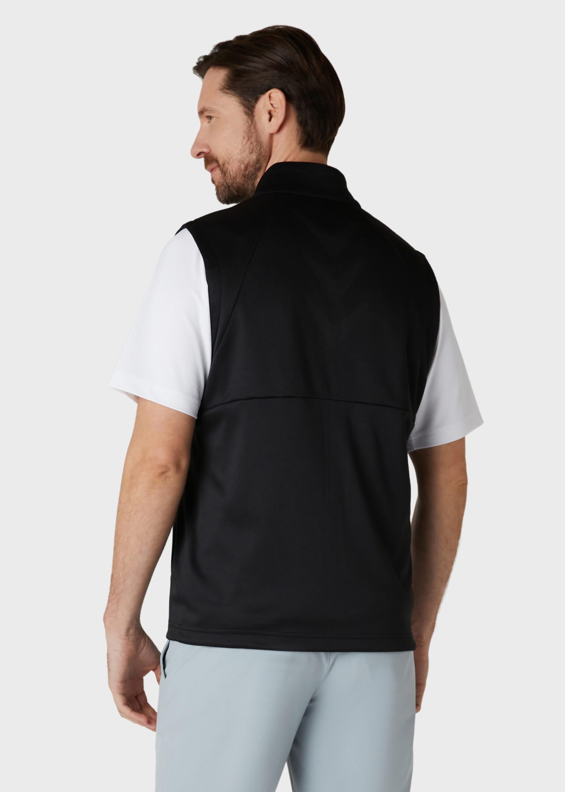 Callaway Apparel Leichte Herren-Weste, kurzärmelig, Caviar, M