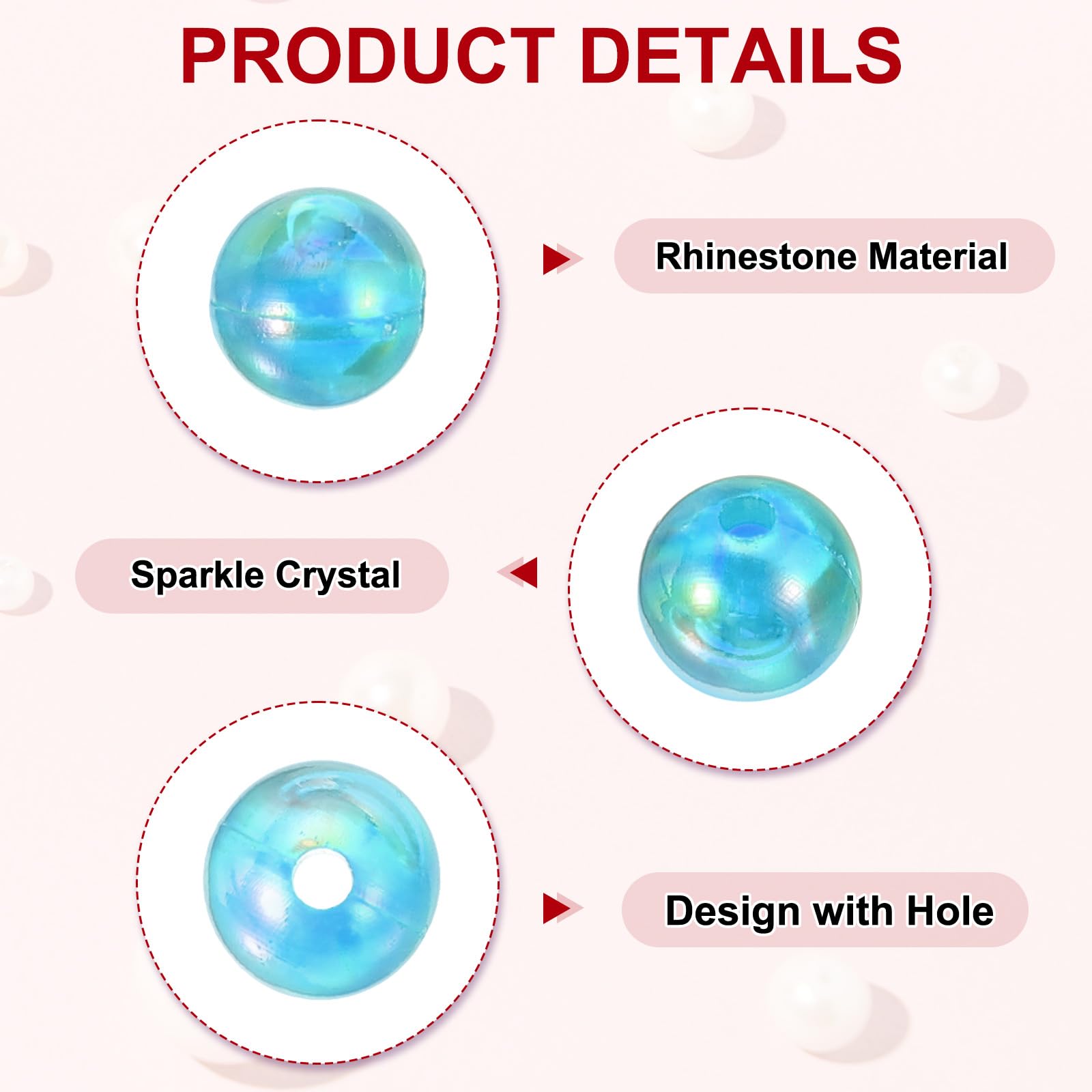 PATIKIL 8 mm Acrylic Round Beads - Image 3