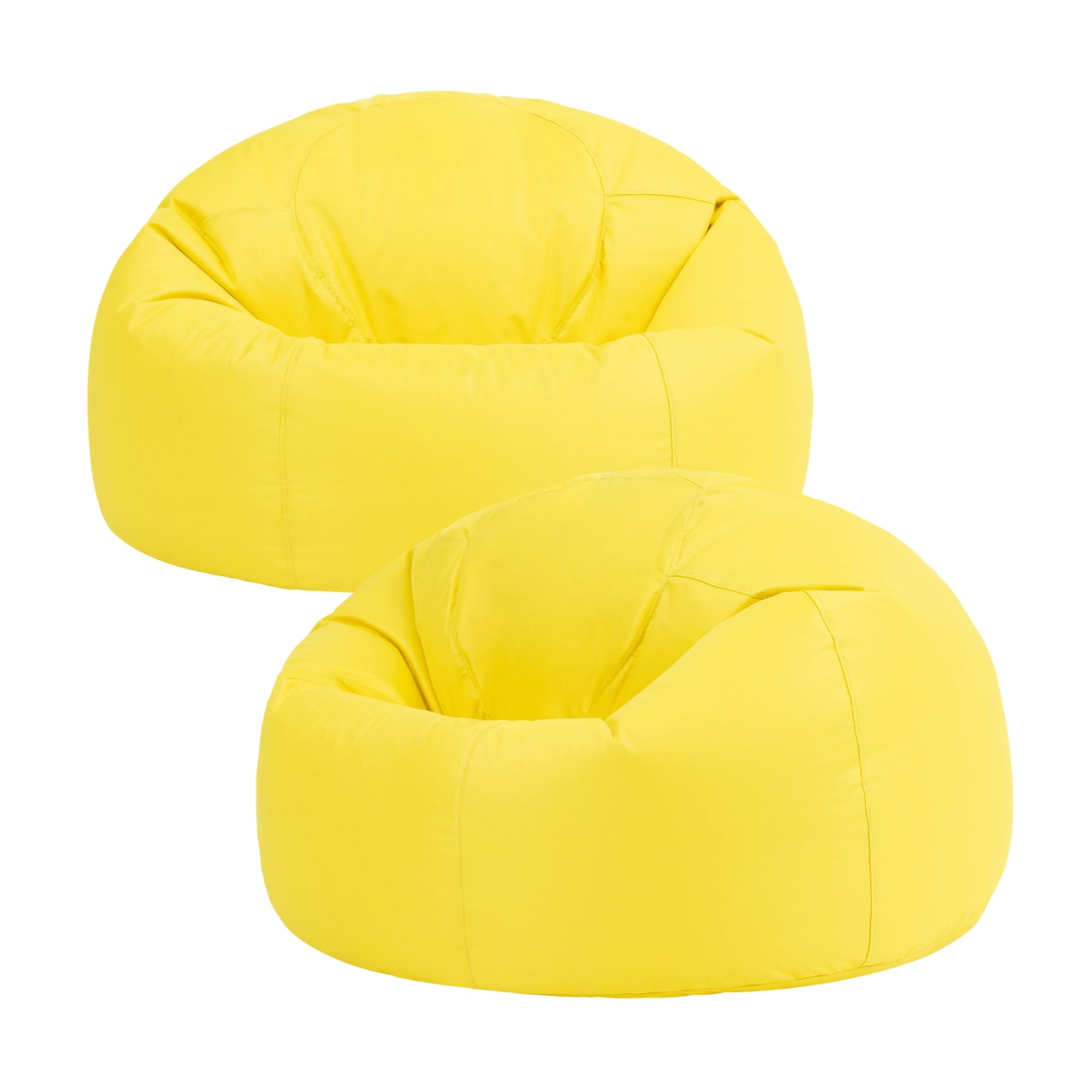 Bean Bag Bazaar Kingston Outdoor Bean Bag with Filling, 2 Pack, Yellow