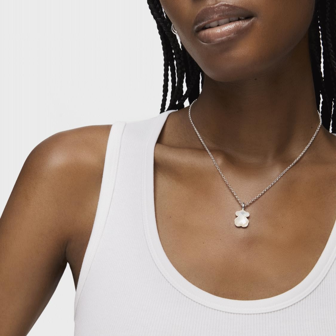 TOUS Colgante de Plata para Mujer con Motivo de Oso, 1.5 cm, Colección Color