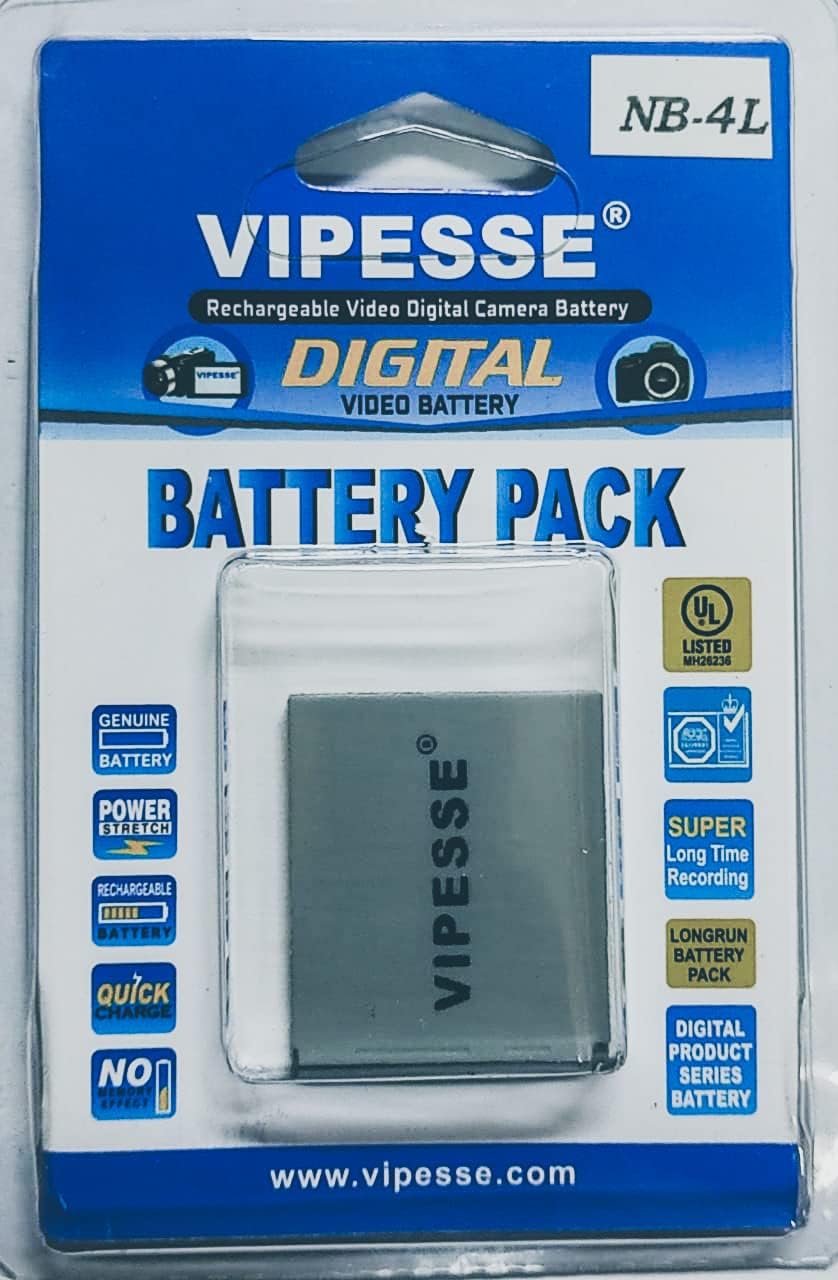 NB-4L Camera Battery for Canon Digital IXUS 100 IS, Digital IXUS WIRELESS