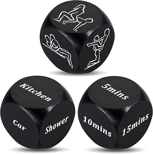 Regalos de aniversario para el día de San Valentín, dados para él y ella, divertidas 3 piezas de ideas de cita nocturna, dados para novio, pareja,
