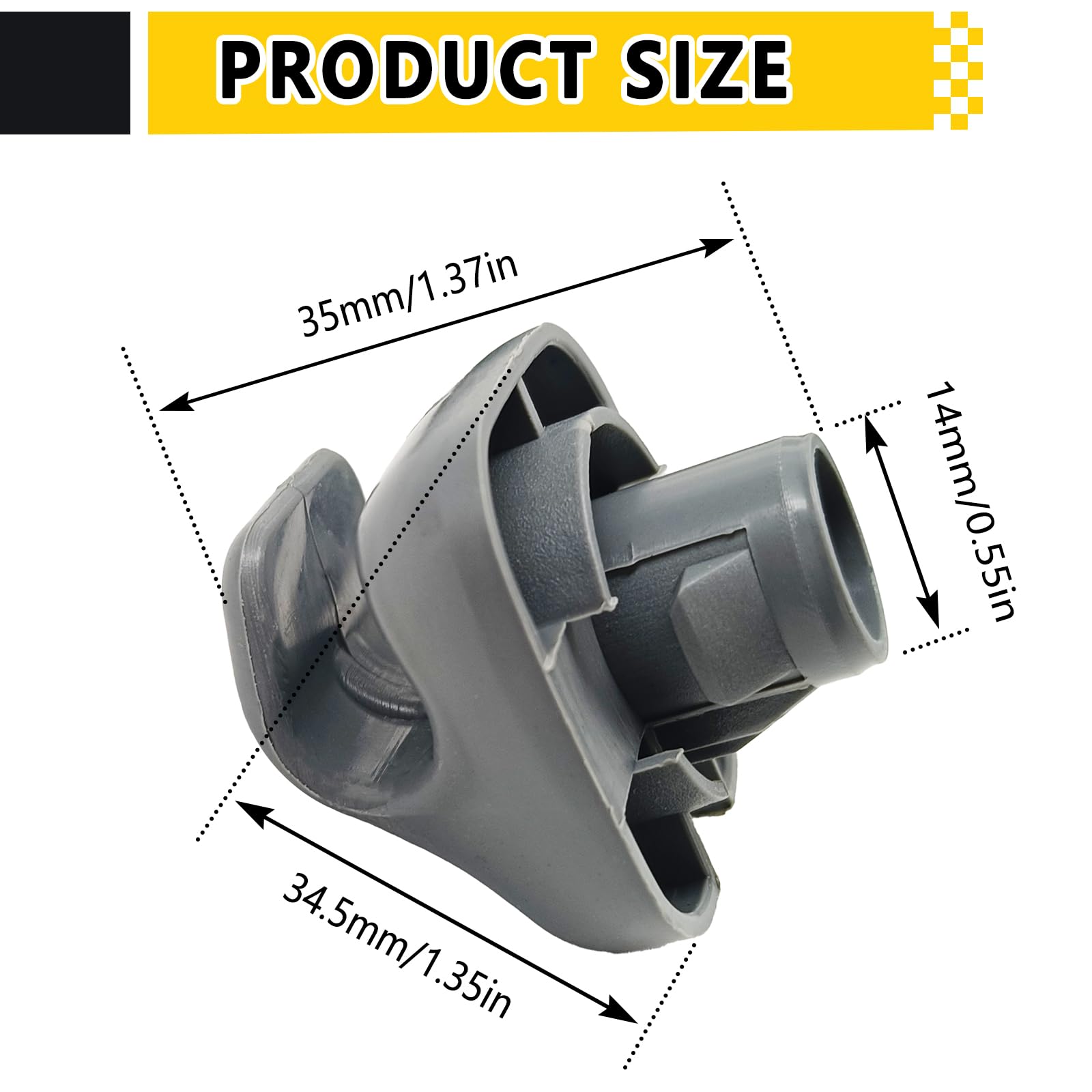 Icyhaws 2PCS Sunvisor Clip Hook, Sun Visor Retainer Clip Replace 888217-S01-A01ZA, Compatible with Accord 1998-2007 Civic 1996-2004 CR-V 2007-2011 Element 2003-2005 Odyssey 1999-2010 (Gray)