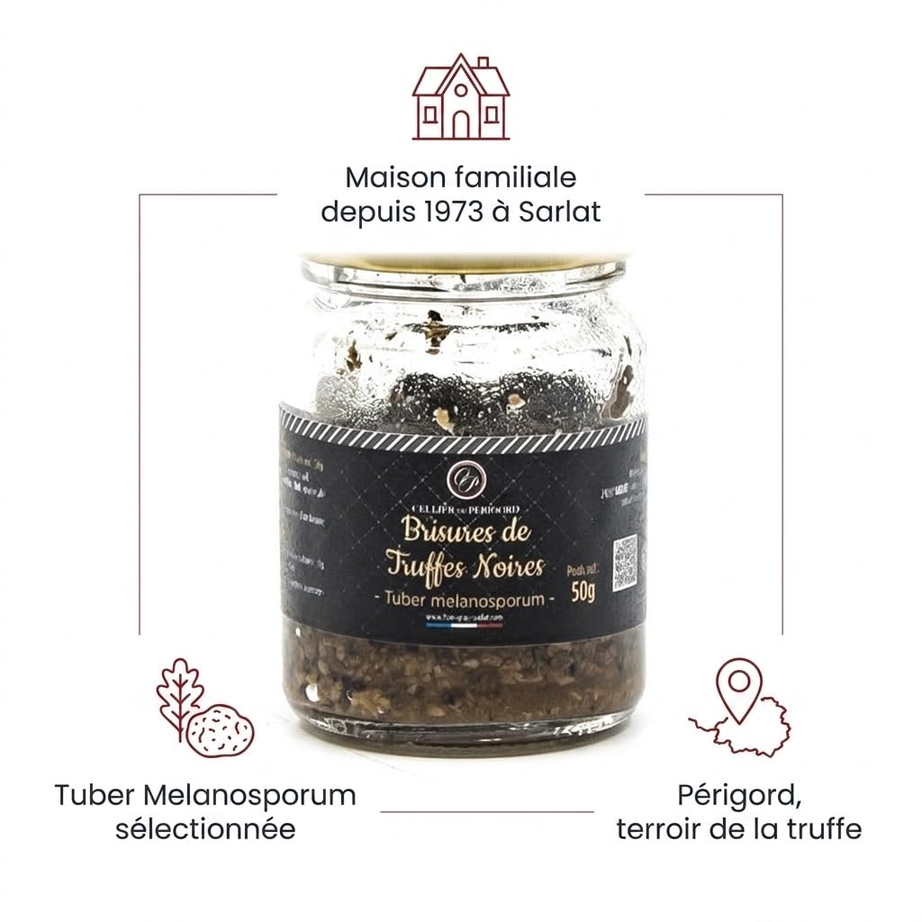 Brisures de Truffes Noires (Tuber Melanosporum) 50g