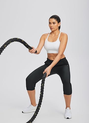 Miniatura 6 de BALEAF Pantalones capri para mujer, ligeros, de secado rápido, para senderismo, correr, entrenamiento, casual, UPF 50+, bolsillos con cremallera