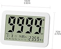 Vista 2 de NAGRIS Temporizador digital de cuenta regresiva, pantalla grande, contador regresivo electrónico, temporizador digital de cuenta regresiva de 9999