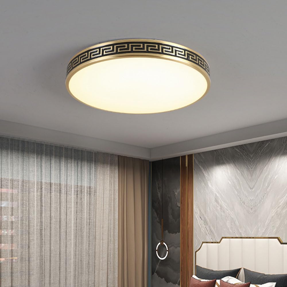 Bardzo cienkie lampy sufitowe LED 1,9 cala Minimalistyczna okrągła lampa sufitowa LED do zabudowy o zmiennej intensywności 11,8 cala dekoracyjny żyrandol do przedpokoju złoty design do