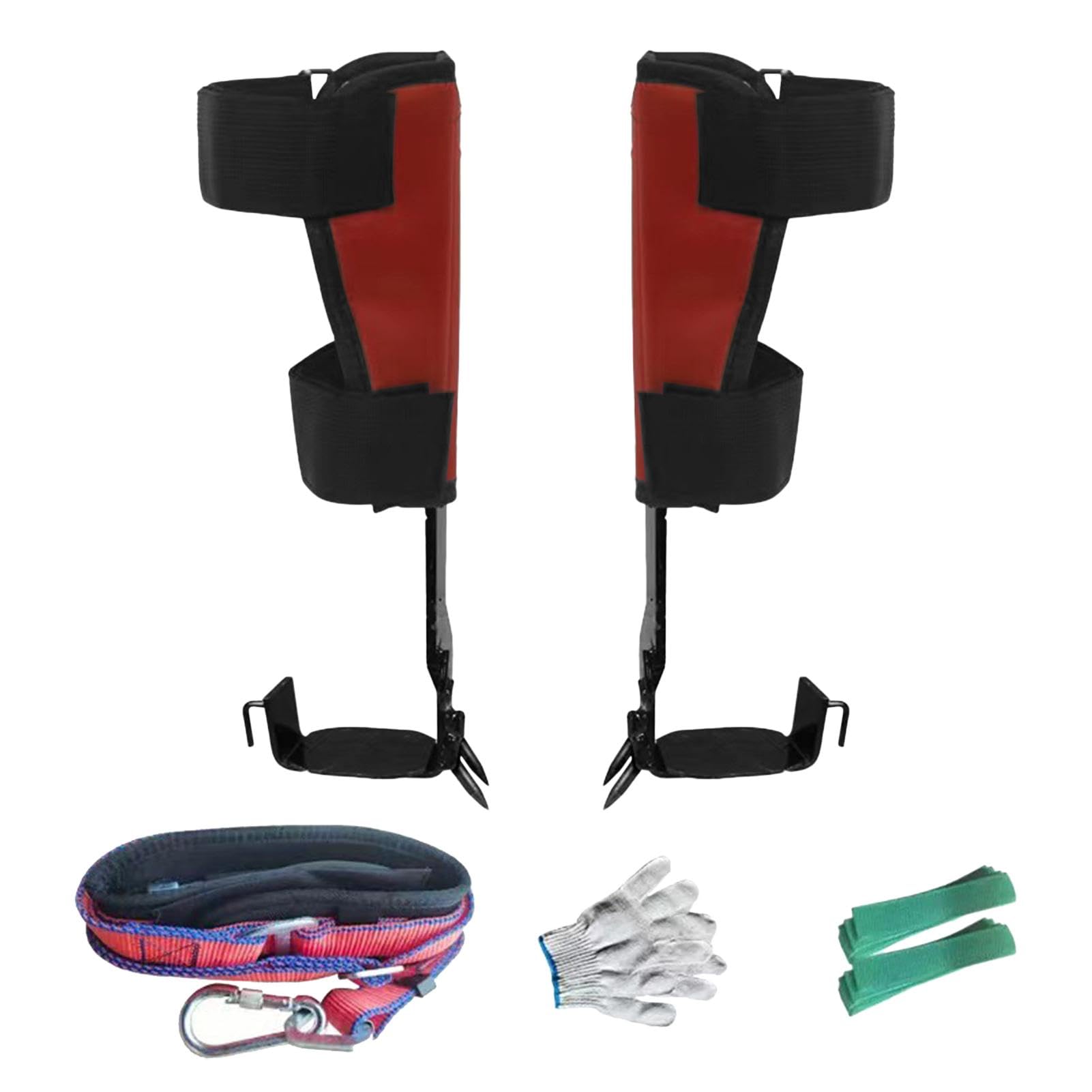 HuyeruieTree Climb Gear Kit - Adjustable Tree Climbing Spikes | Climbing Spikes With Harness Belt, Gloves And Straps |Climbing Gear | Professional Climbing Equipment With Non-Slip For Outdoor