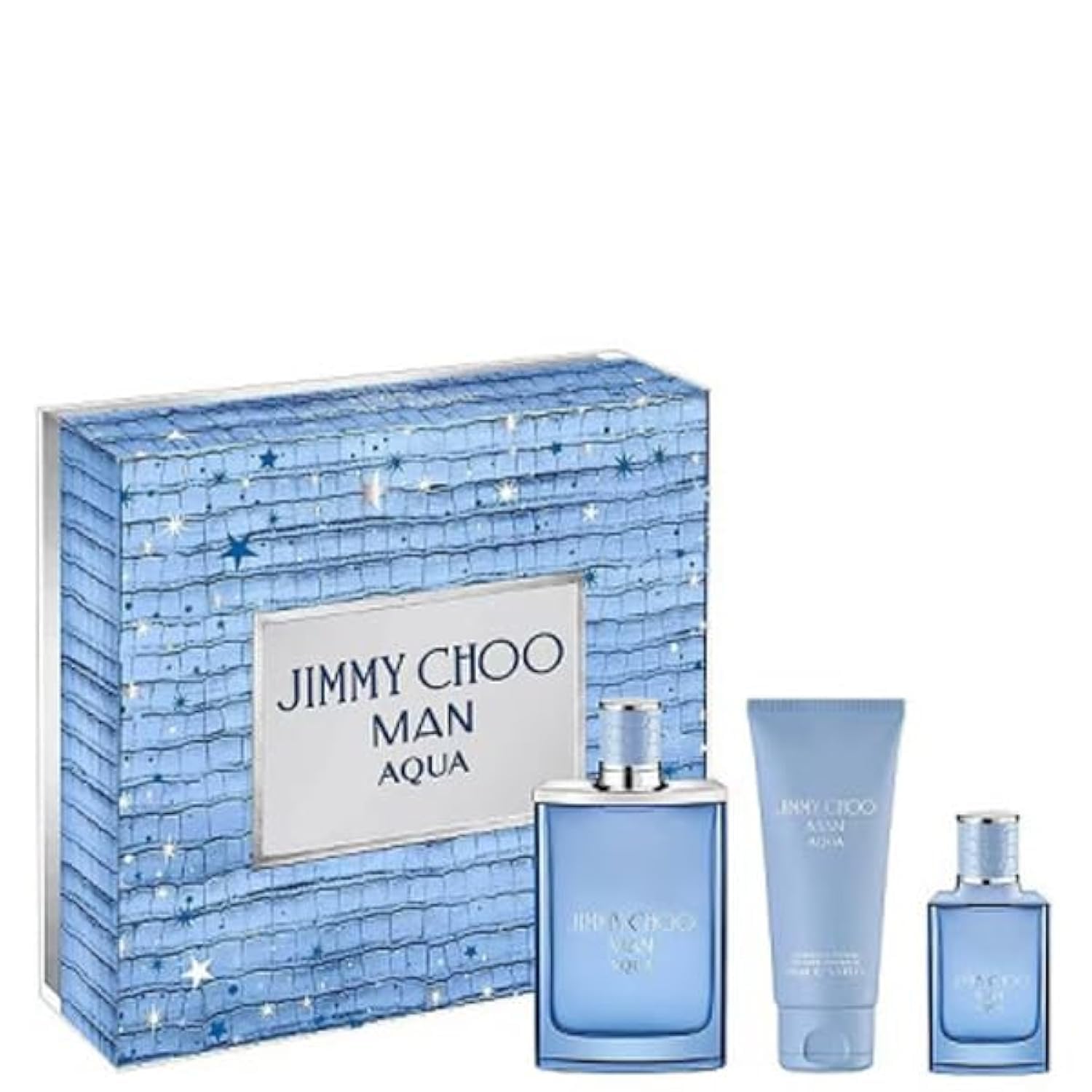 Jimmy Choo Man Aqua For Men Set Edt 100Ml + Edt 7.5Ml + Sg 100Ml