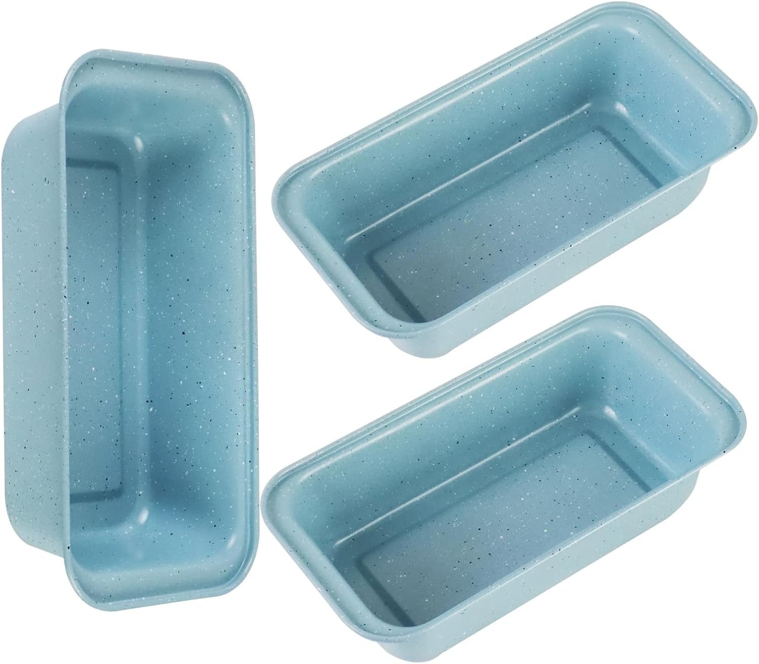 3-Piece Non Stick Bread Pans, 9×5 Inch Stackable Loaf Pan, Advanced Carbon Steel Bread Pans for Homemade Bread, Cakes, Lasagna, Sandwich – Oven-Safe & Easy Clean