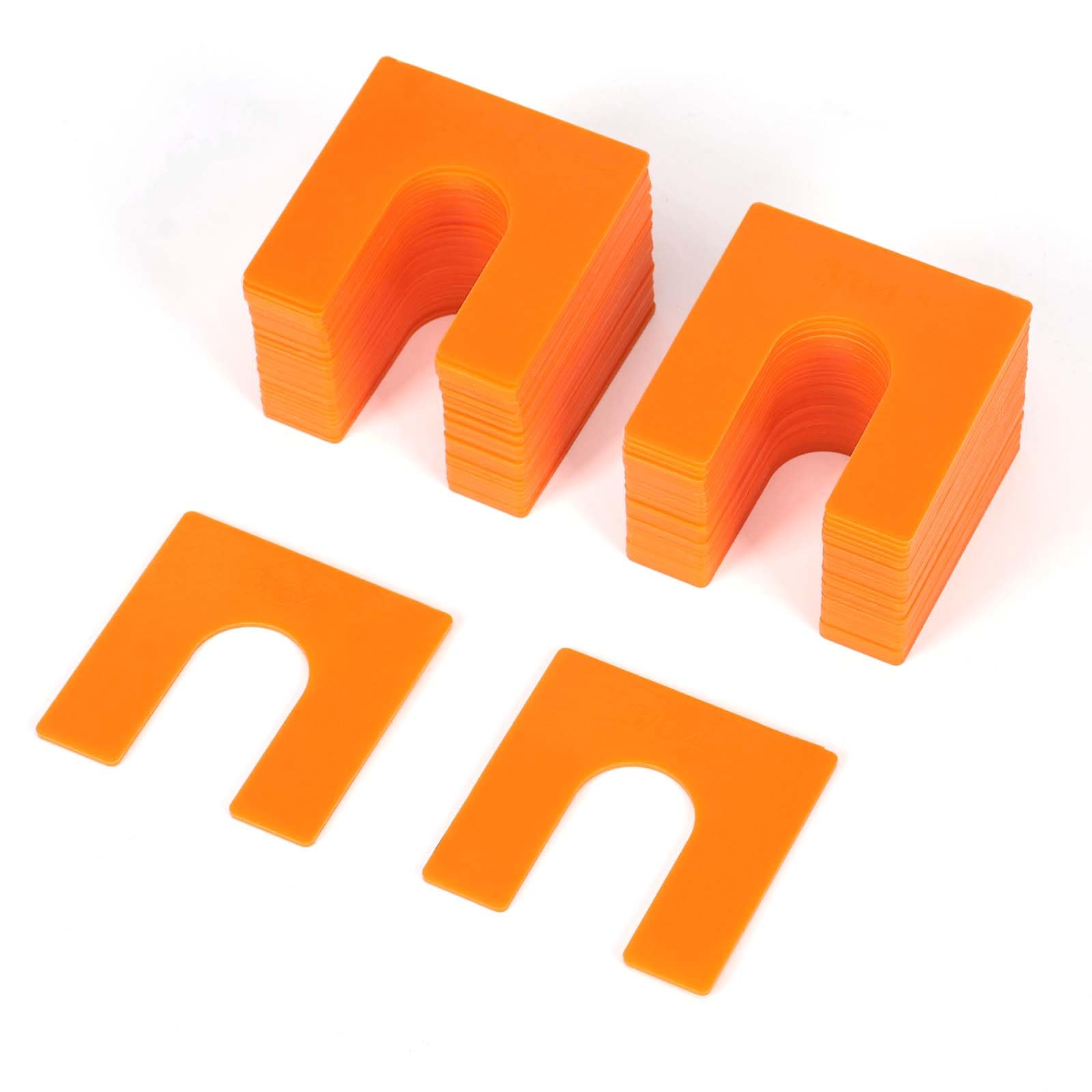 Atesilor 60 Pcs Plastic Auto Lift Leveling Shim Kit For 2 Post 4 Post Car Lift Truck Jib Crane Install, Tile Construction Horseshoe Spacer Fit For 3/4