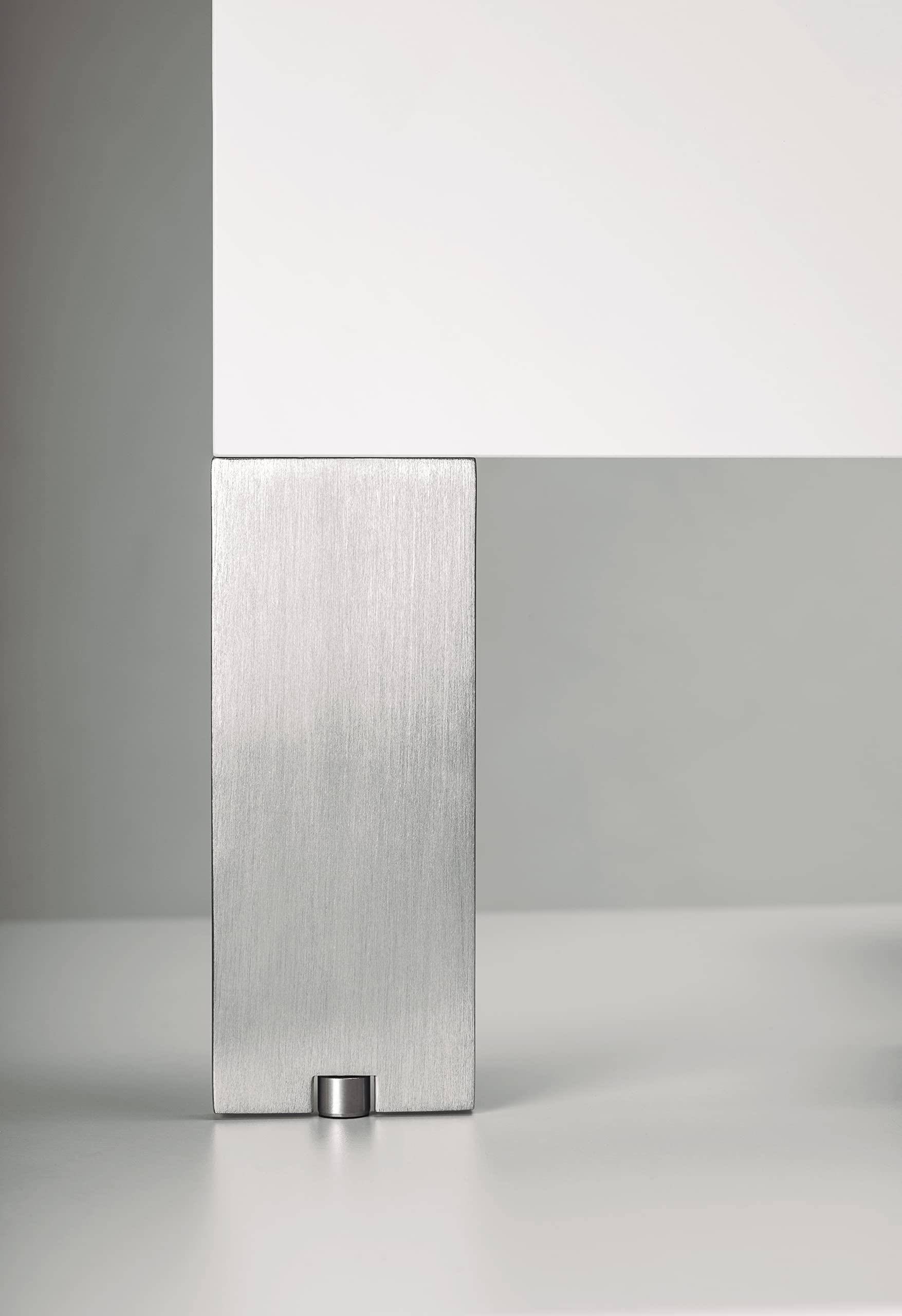 Gedotec Cómoda Base Mueble Regulable en Altura Base Mueble de Acero Inoxidable Vintage Angular - Fonda | Altura 200 mm | Capacidad de Carga 100 kg | 4 Piezas - Base de diseño Aluminio para sofá - so