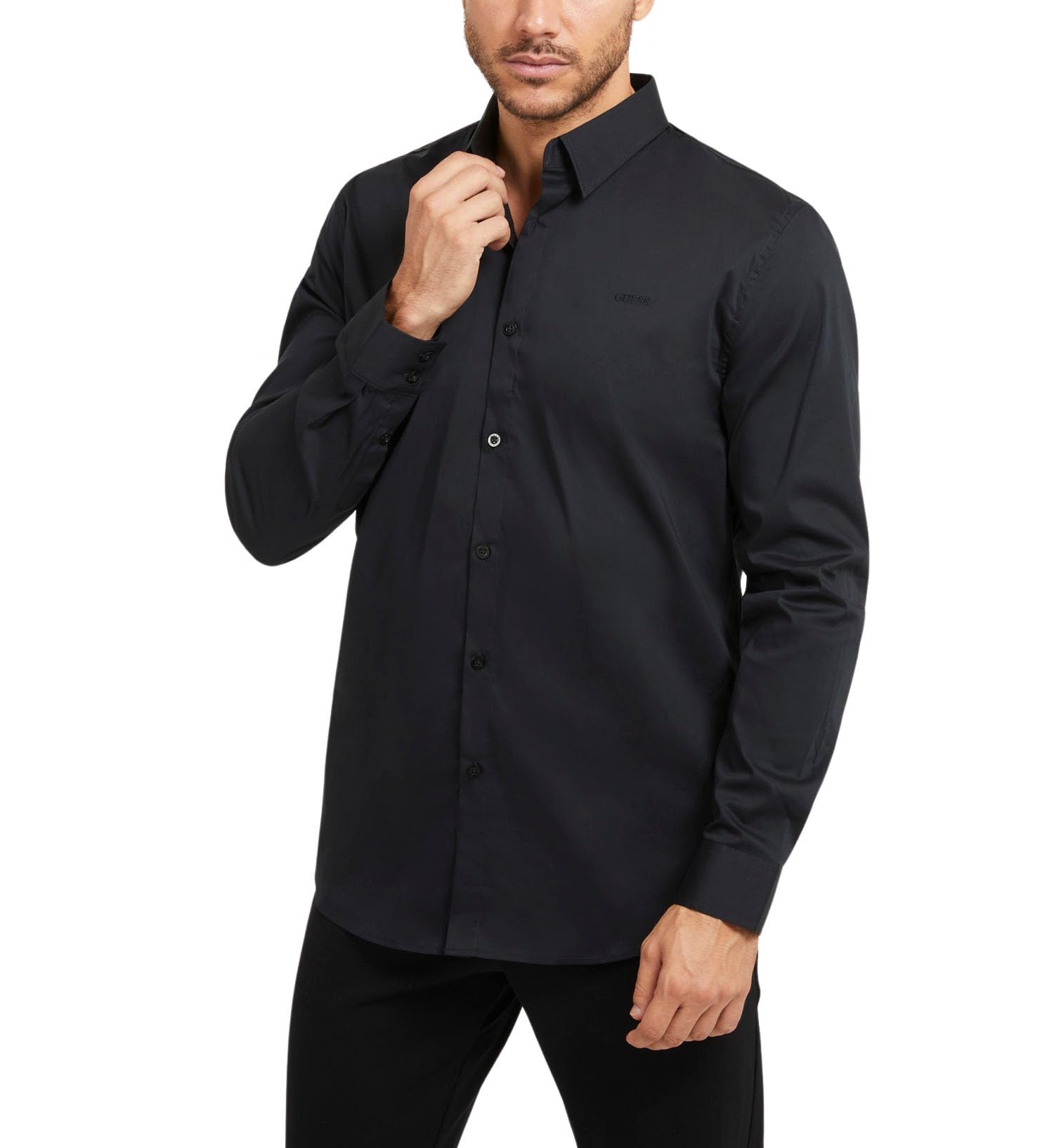 Guess Jeans Camicia Maniche Lunghe Uomo Nero-image