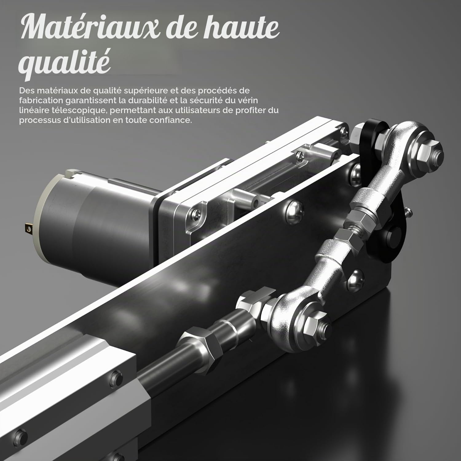 Actionneur Linéaire à Cycle Alternatif DC 12V, Moteur à Piston Alternatif Course 2-8cm, Entraînement Linéaire Linear Actuator 95RPM, Moteur Télescopique Réglable avec Régulateur de Vitesse