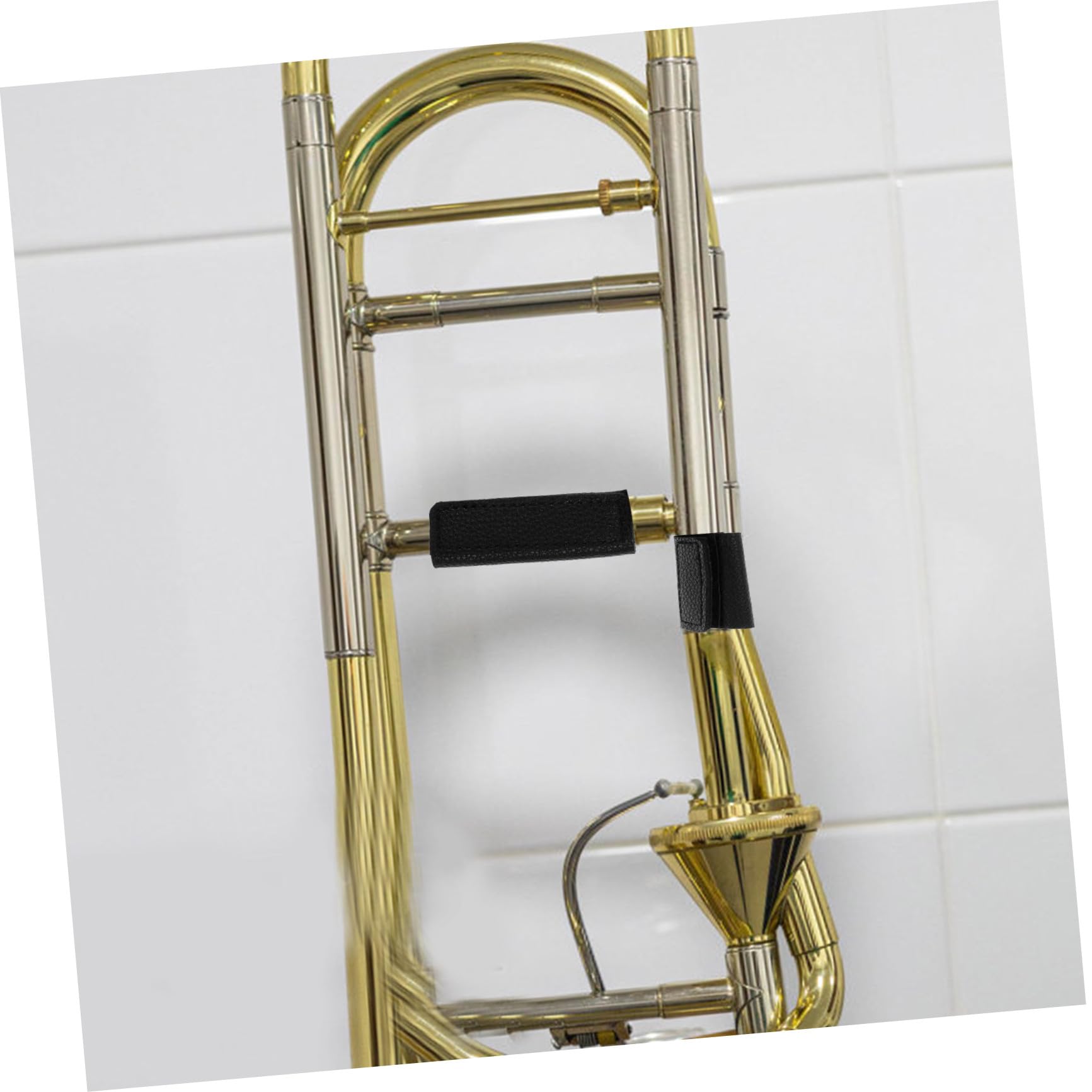 Lot de 6 Protège-mains en Pu pour Trombone Noir, Housse Résistante à L'usure Prise en Main Renforcée, Accessoire pour Manche de Trombone