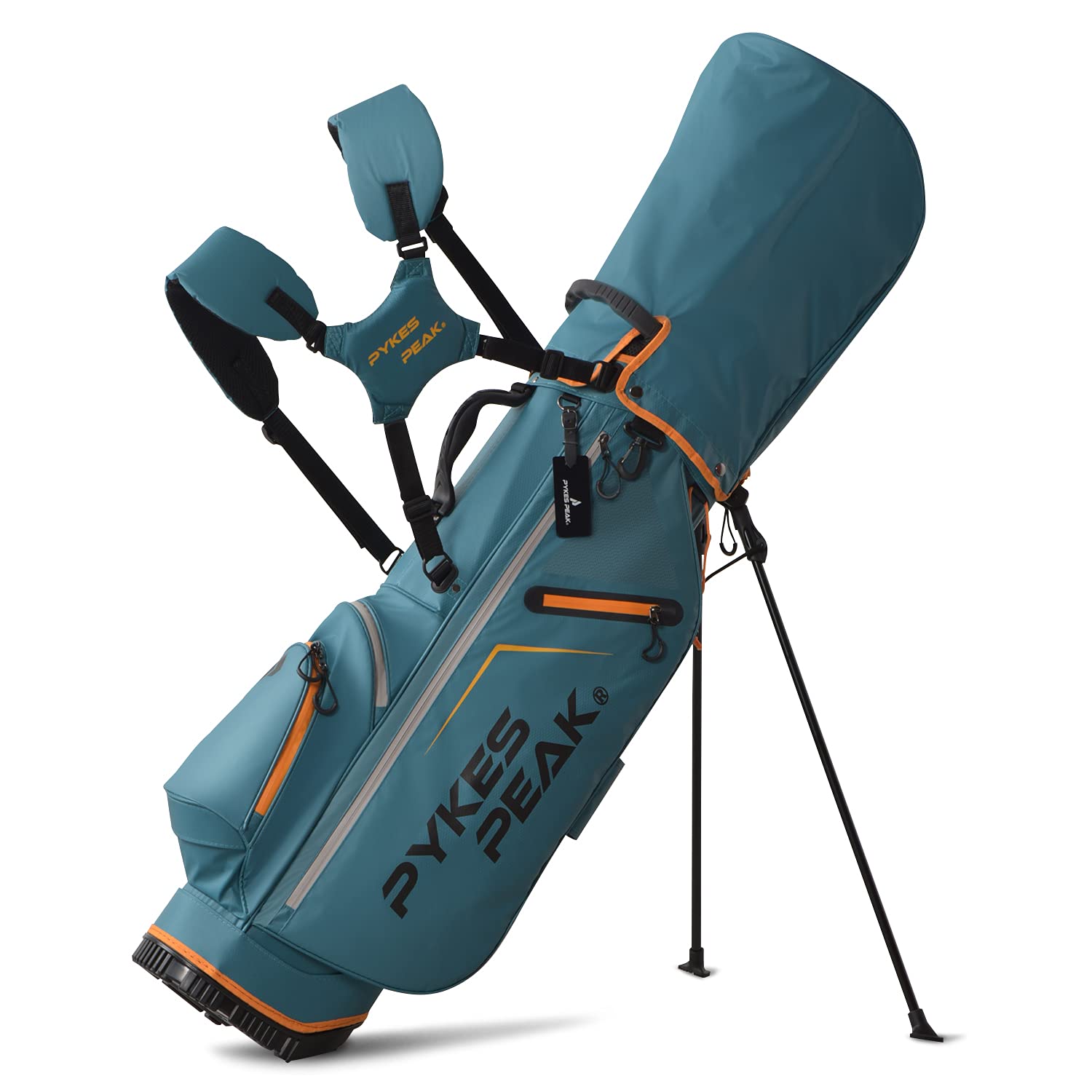 PYKES PEAK ゴルフ キャディバッグ スタンド式 2.4kg 9.0型 5分割口枠 