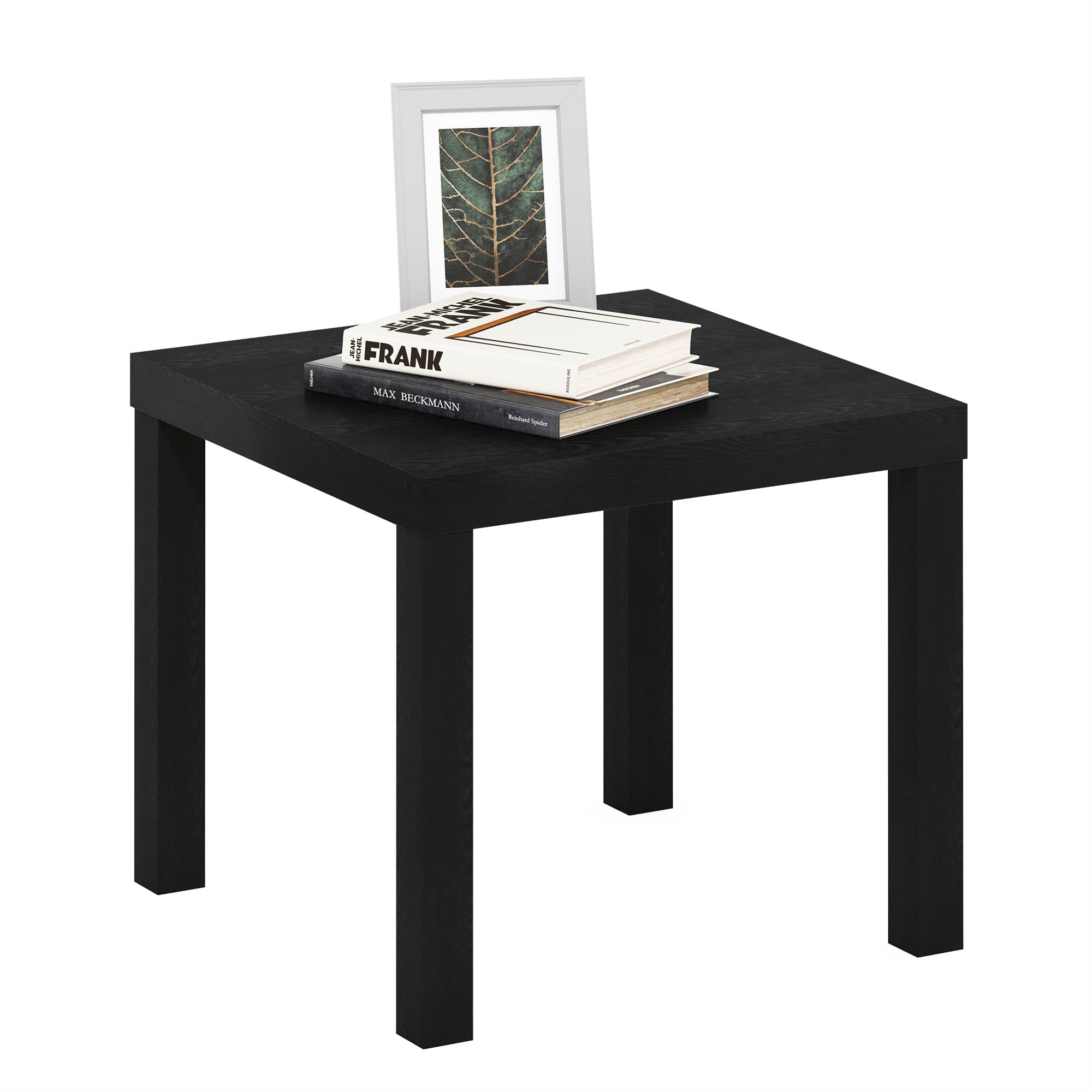 furinno classic homey square parsons side end table 1-pack black
