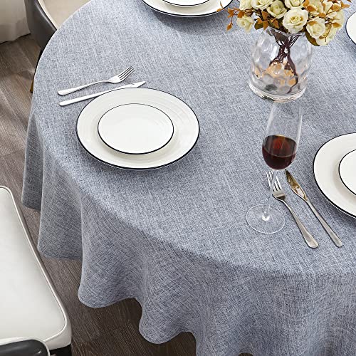 Ivapupu Linen Round Tablecloth 38 Inch Washable Table Cloth Resistant Fabric Wrinkle Free Tablecloths Kitchen Dining Room Table Cover For Tables Outdoor Farmhouse Holiday #TOP1