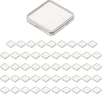 Pacote com 50 cápsulas ajustáveis para moedas 17/20/25/27/30 mm, estojo de plástico com suporte de moedas com juntas para armazenamento e proteção de coleção comemorativa de moedas